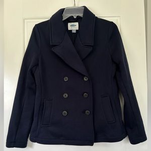 Old Navy Blue Knit Pea Coat Small